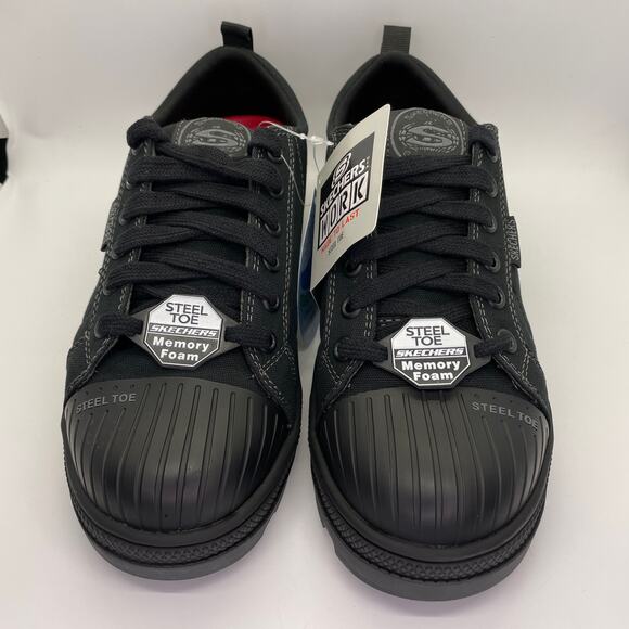 Skechers for Work Women’s Steel Toe Sz 7.5 Memory Foam - Picture 1 of 7